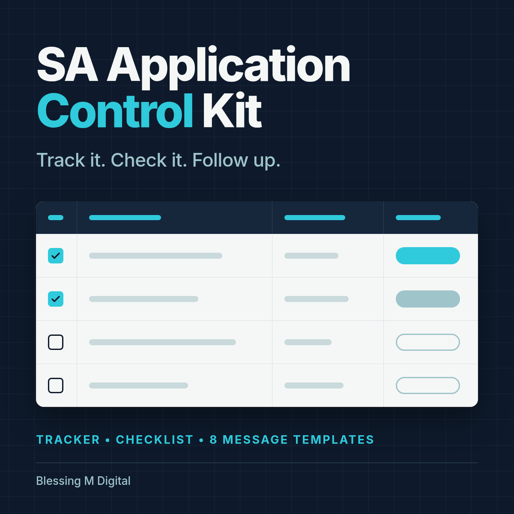 Cover picture: job application tracker, 8 follow-up messages and a checklist