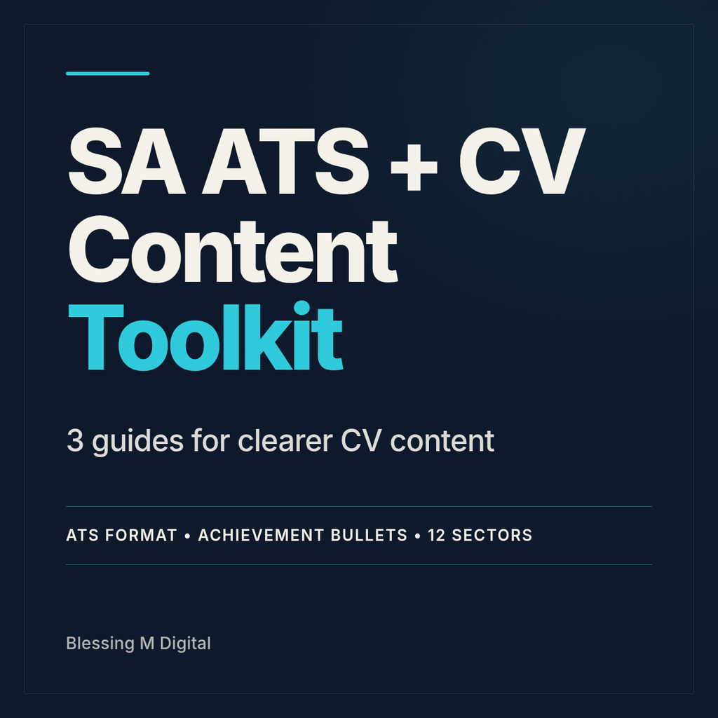 Cover picture for 3 CV guides: how to lay out your CV on the page, how to write what you did, and CV words for 12 kinds of work.